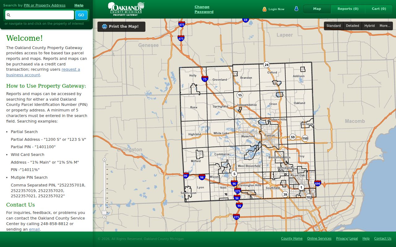 Royal Oak street directory Property Gateway address and PIN search