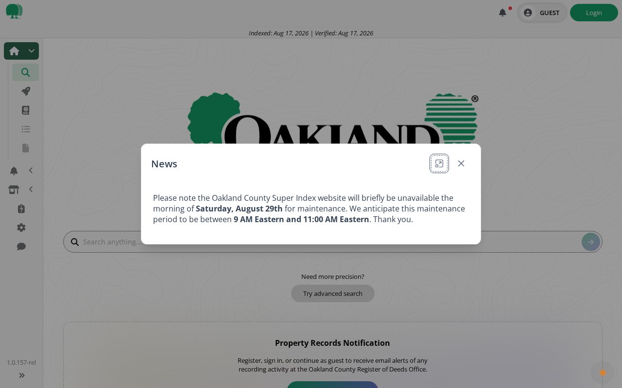 Royal Oak residents directory Oakland County Super Index deed search